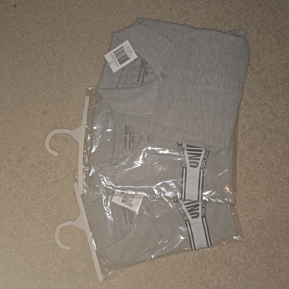 Brand new Authentic Galaxy Boys Size 24 Grey Polo (3)
